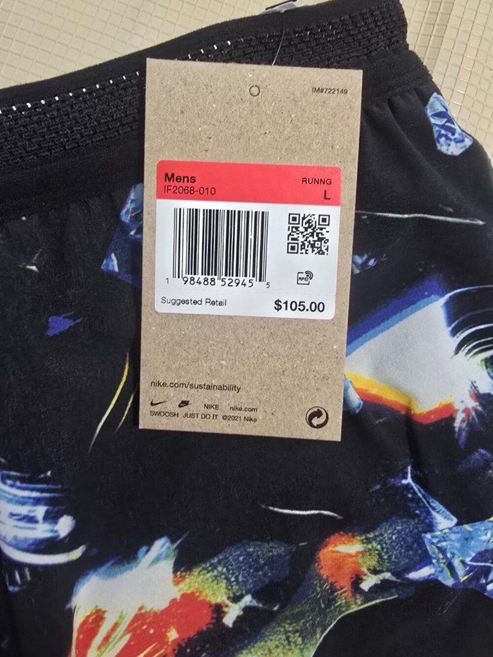 Nike AeroSwift Glam Brief-Lined Running Shorts Men's Sz Large IF2068-010 NWT - Picture 7 of 8
